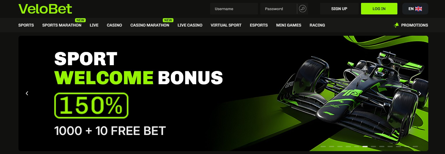 Velobet sports betting - homepage